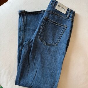 Parke Women's Blue Straight Leg Jeans